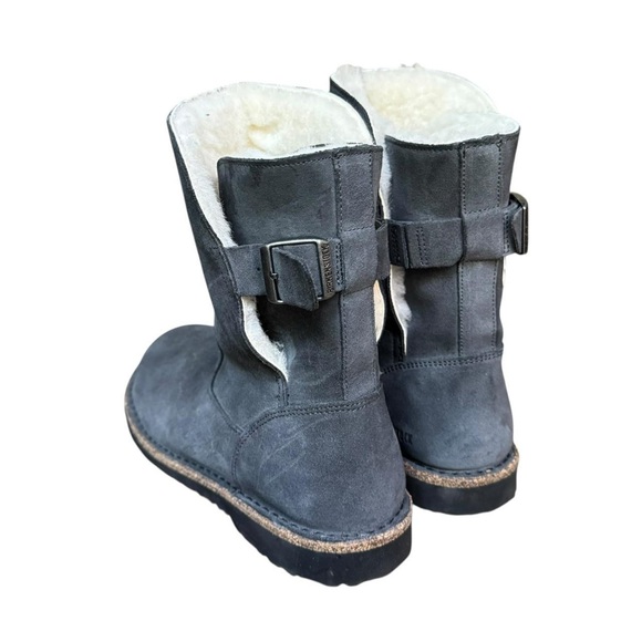 Birkenstock casual grunge Uppsala gray suede shearling ankle boots 40 - Picture 5 of 8